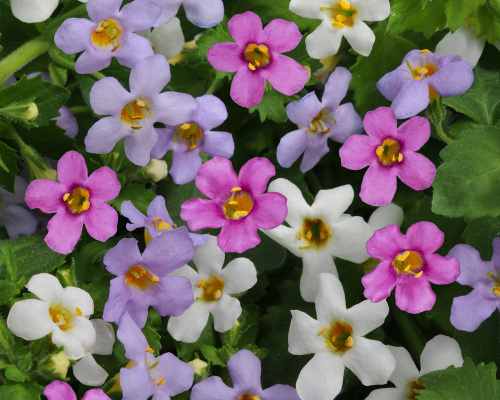 Bacopa Pestovani (Bacopa monnieri, Bakopy Monnieri, balkonové rostliny) Bacopa Pestovani
